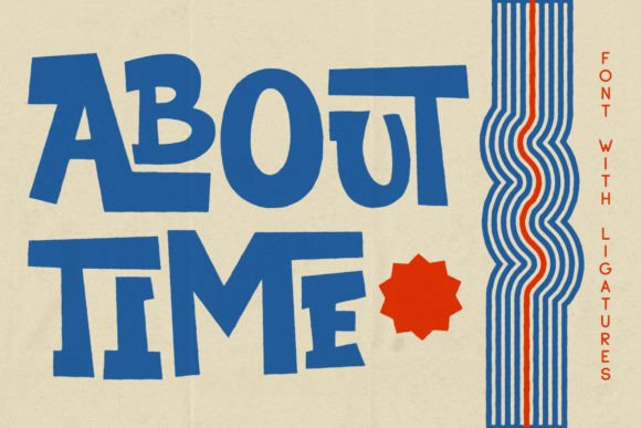 About Time: A Bold, Playful Display Font for Real Branding
