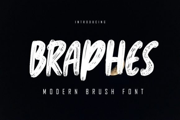 Braphes: A Textured Brush Display Font That Feels Human