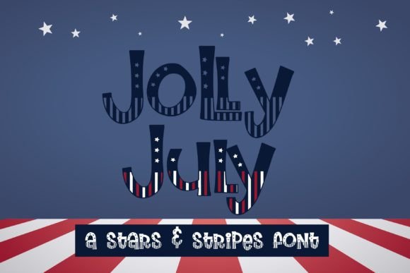 Jolly July: A Patriotic Display Font for Small Business Branding