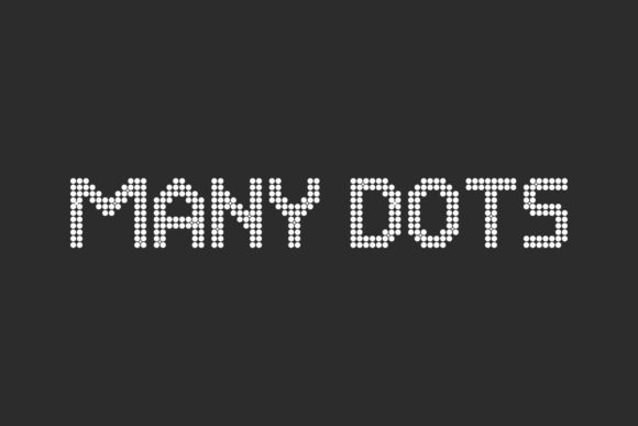 Many Dots Display Font for Handmade Labels & Printables