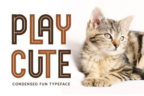 Playcute: A Bold Display Font That Stops Scrollers