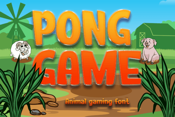 Pong Game: A Bold, Playful Display Font
