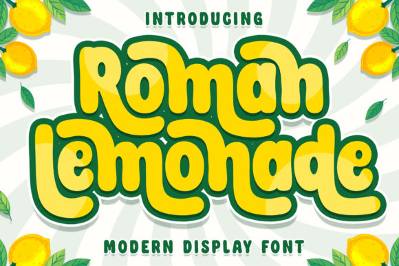 Roman Lemonade: A Playful Display Font for Campaign Headlines