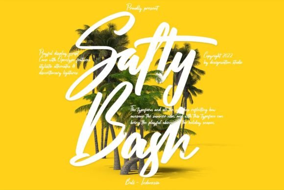 Salty Bash: A Tropical Display Font for Editorial Joy
