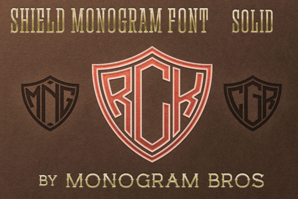 Shield Monogram: A Polished, Three-Letter Display Font for Real Business Branding