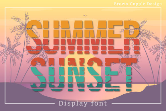Summer Sunset Font: Retro Charm for Handmade Labels & Invitations