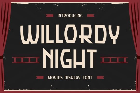 Willordy Night Font: Adventure-Ready Display Typeface for Crafters
